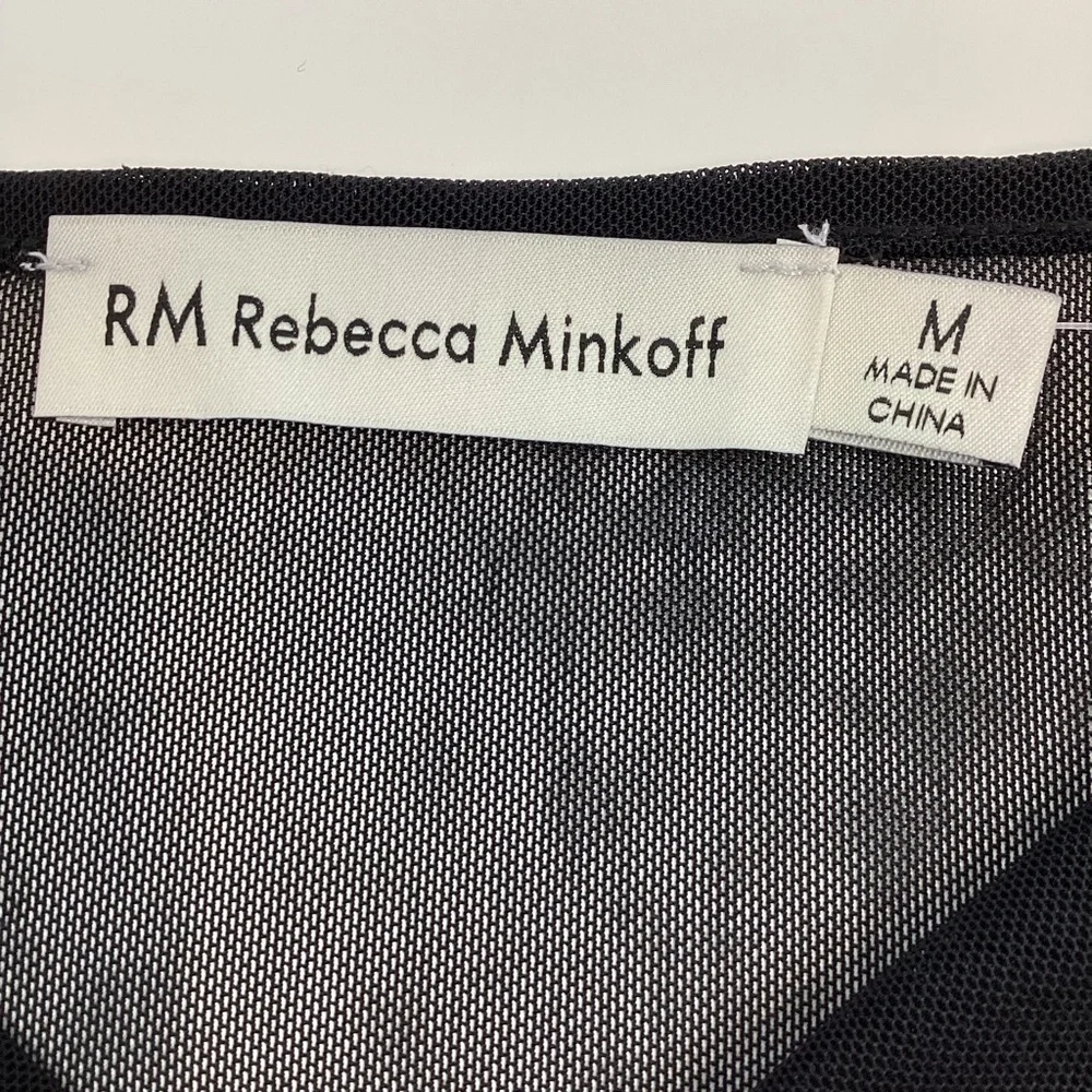 NWOT Rebecca Minkoff Black Sheer Gemstone Top | Medium